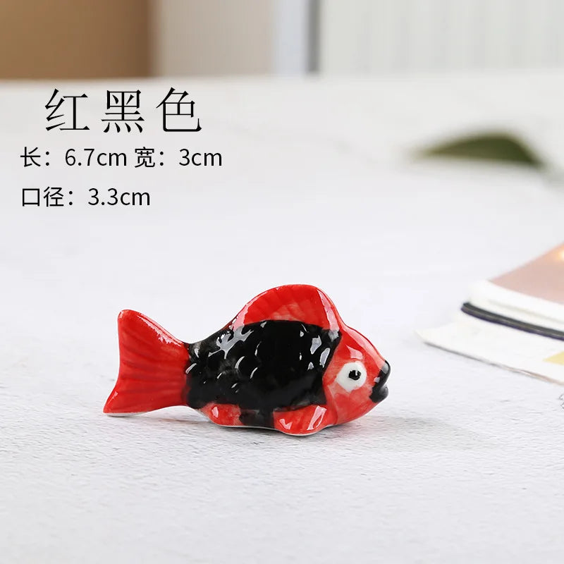 Cute Fish Ceramic Chopstick Rest | Utensil Holder & Table Decor