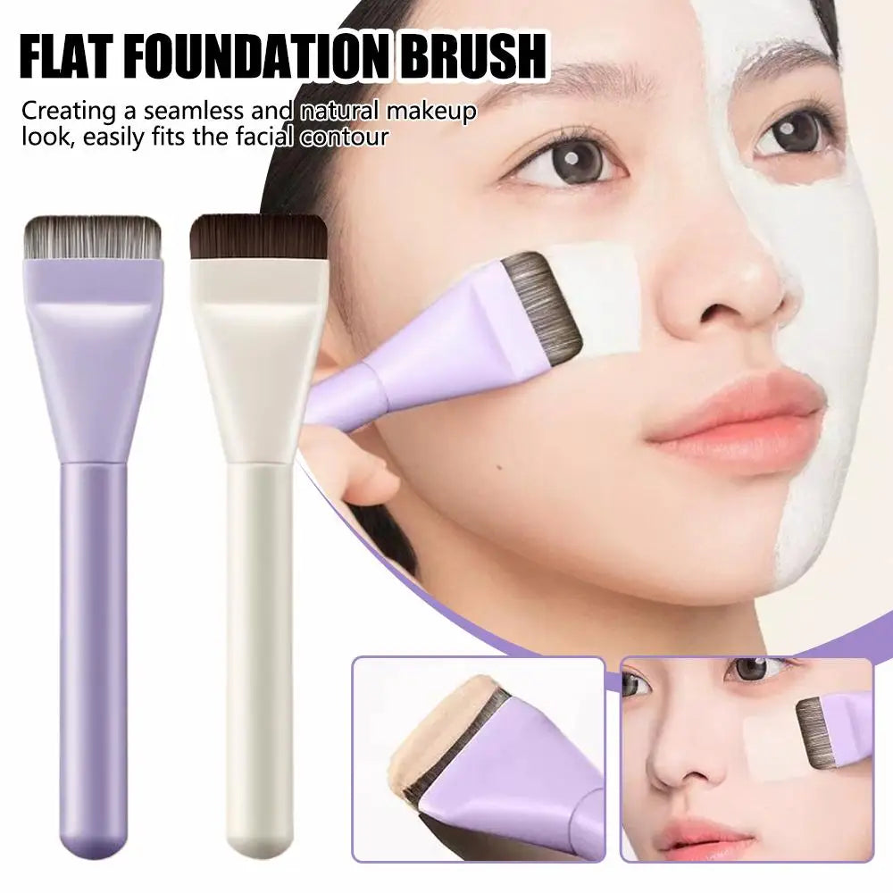 Flat-Head Foundation Brush – Ultra-Thin Traceless Makeup Tool