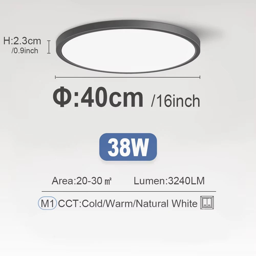 Ultrathin LED Flush Mount Ceiling Light 24W 28W 38W | 3 Sizes