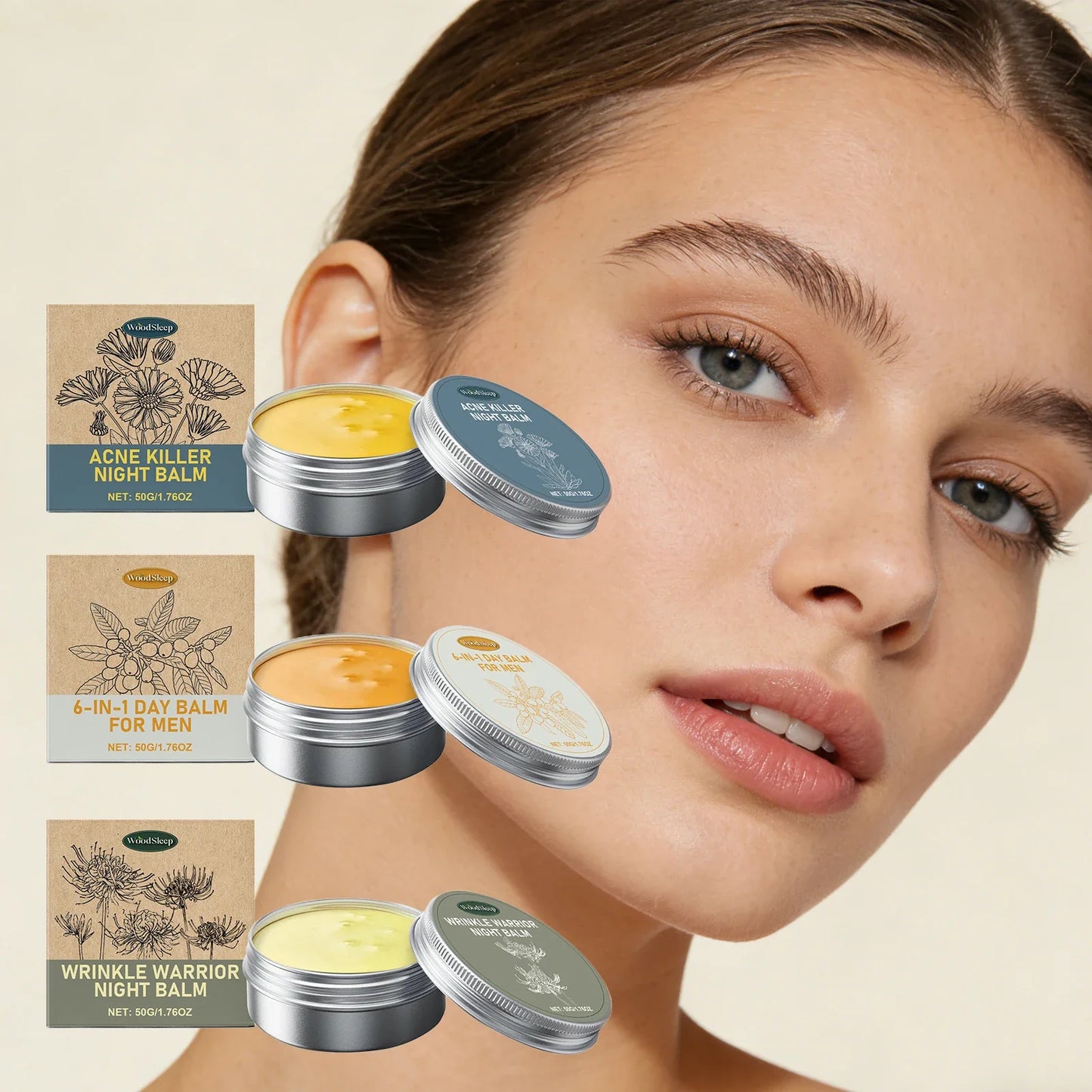 WOODSLEEP Acne Night Balm – Wrinkle, Dark Circle & Firming Cream