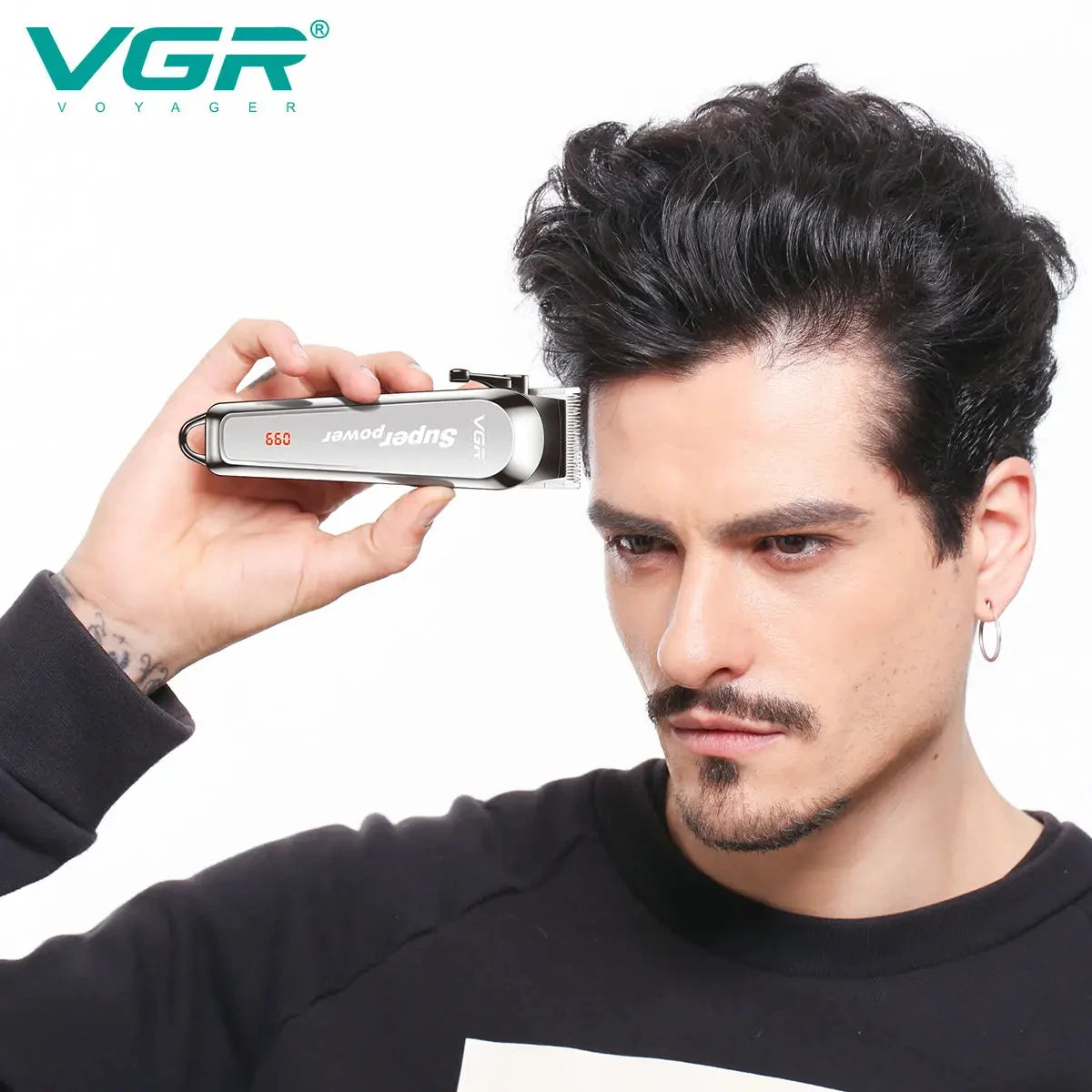VGR 060 metal body hair clipper with high endurance, strong power, hair trimmer, multifunctional hair salon, household electric Peaceful Pleasures Health and Wellness
