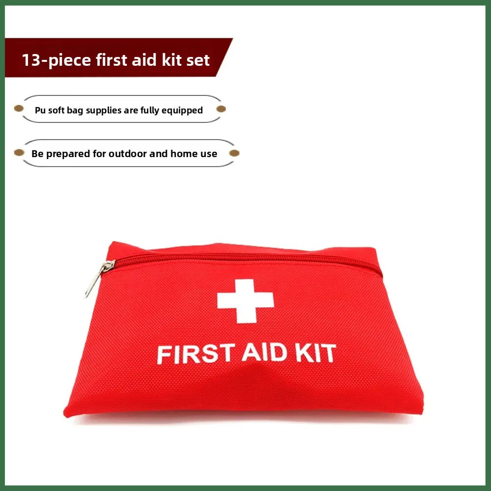 13-Piece Set First Aid Kit: Portable Emergency Kit for Outdoor Wilderness Survival, Home & Travel, with Wound Care Supplies Peaceful Pleasures Health and Wellness