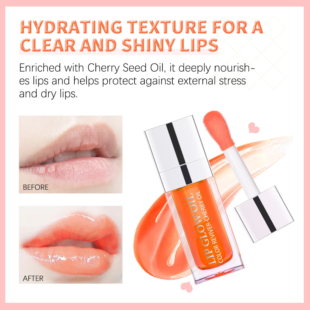 6ml Sexy Lip Oil Hydrating Plumping Lip Coat For Lipstick Lipgloss Tinted Lip Plumper Serum Bb Lips Glow Oil Treatment Peaceful Pleasures Health and Wellness
