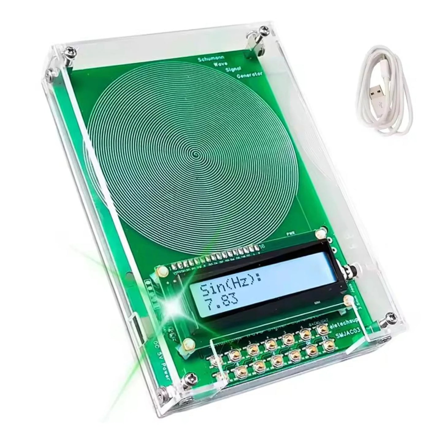 0.01hz-100000hz Frequency Modulation Premium Chip Schumann-Wave Generator Pure Sine Frequency Modulation Signal Generator Peaceful Pleasures Health and Wellness A EU