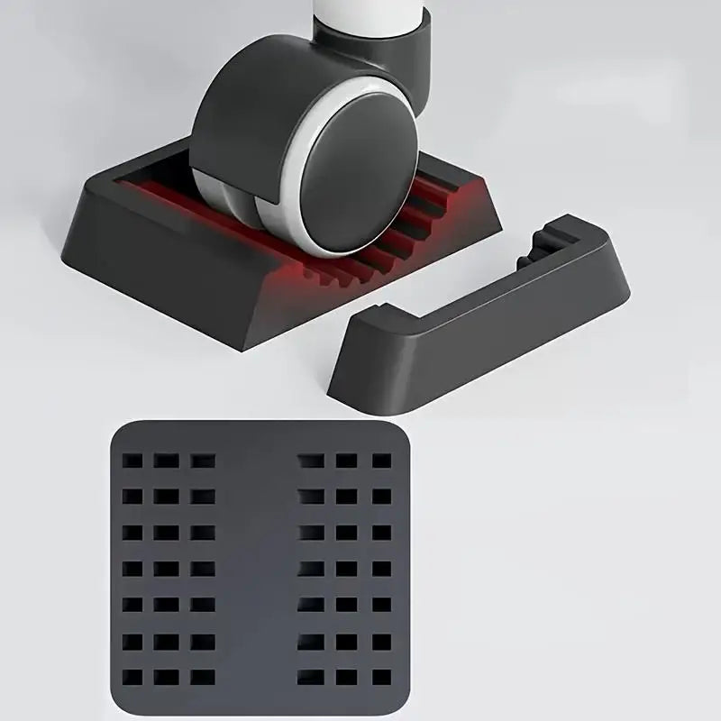 Anti Slip Furniture Wheel Fixed Pads Universal Castor Stopper for Swivel Chair Roller Silent Wear Resistant Floor Protector Peaceful Pleasures Health and Wellness