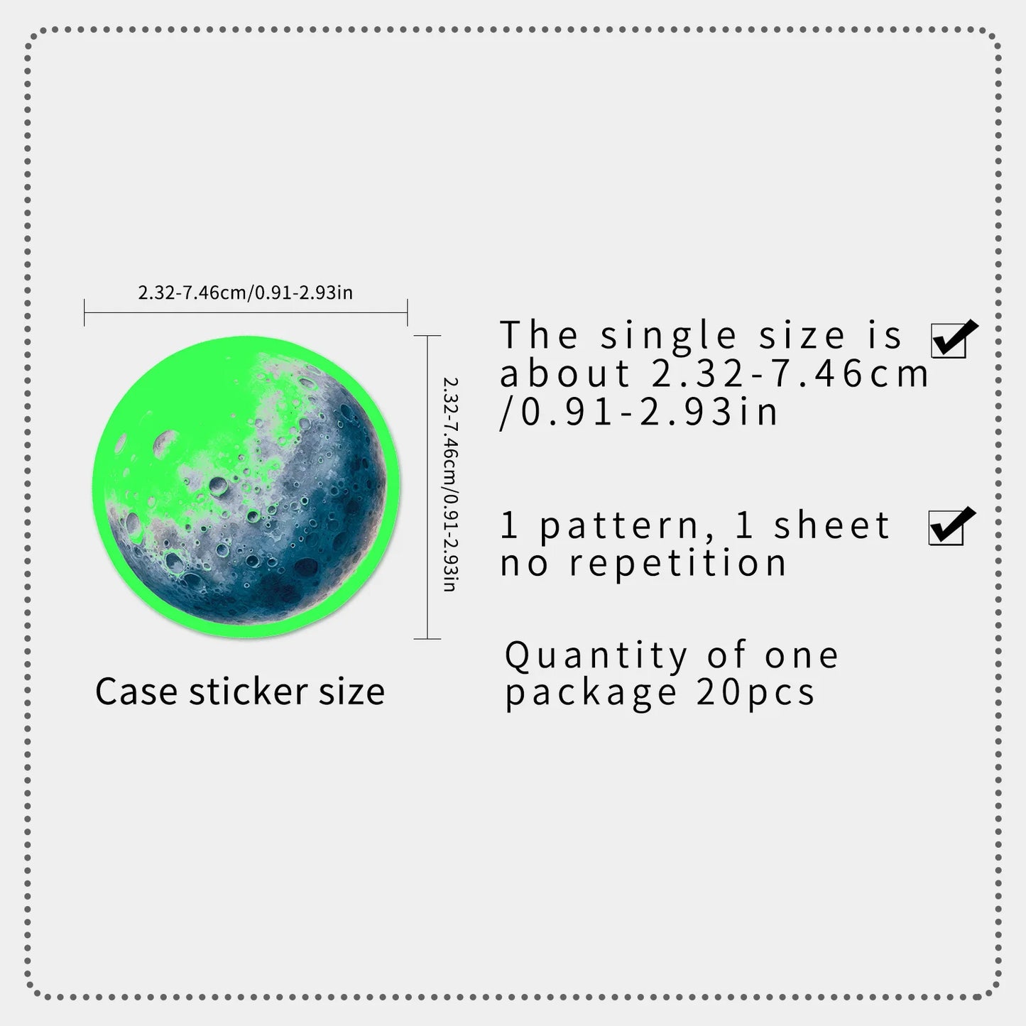 Bview Art Glow-in-the-dark Planet Stickers Luminous Decals Phone