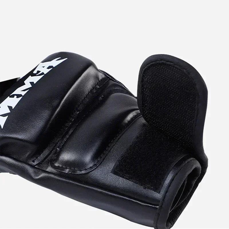 Half Finger Boxing Gloves – PU Leather Knuckle Pad for MMA