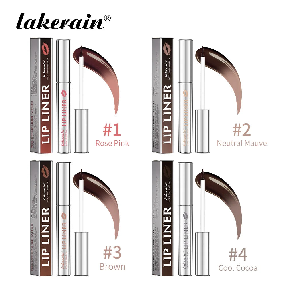 Lakerain Peel Off Lip Liner Waterproof Smudge-proof Lip Liner Long Lasting Color Non-fading Hydrate Nourish Lip Contour Makeup Peaceful Pleasures Health and Wellness SET