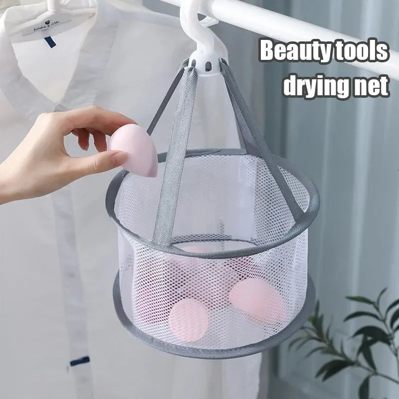 Makeup Brush Storage Powder Puff Drying Bag Mesh Pocket Anti Deformation Drying Clothes Mesh Basket Household Use Air Drying St Peaceful Pleasures Health and Wellness