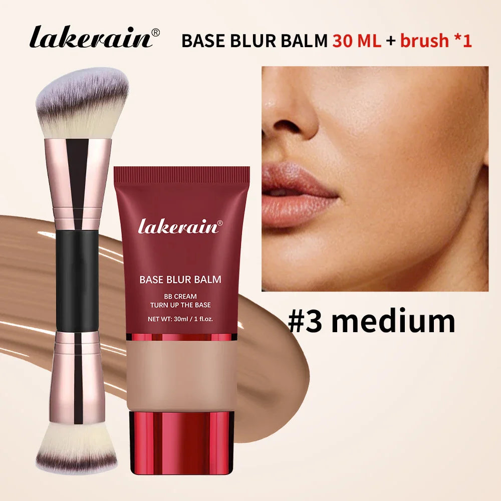 Liquid Foundation & Dual-Brush Combo | 24H Matte Oil Control