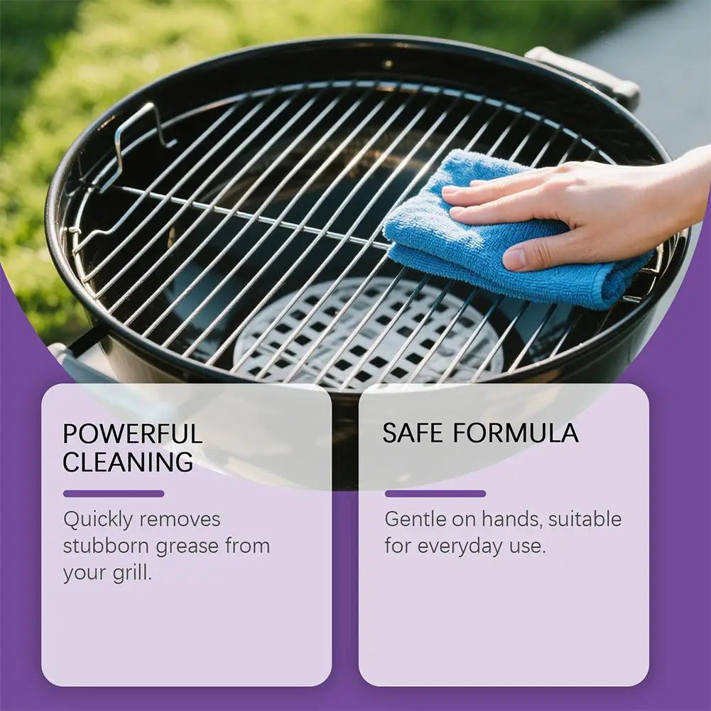Heavy Duty Grill Degreaser Spray Fast-Acting Kitchen Oil Stain Remover 120ml Powerful Foam Cleaner for Oven Hood Stove BBQ Grill Peaceful Pleasures Health and Wellness