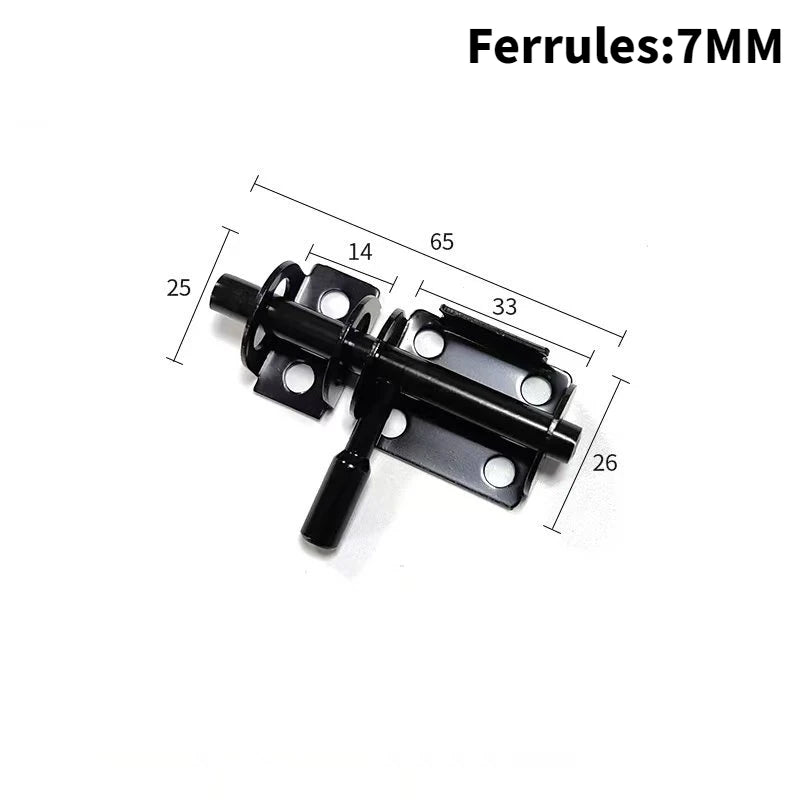 1 PCS Door Latch Solid Sliding Bolts Latch Hasp Home Hardware Gate Safety Toilet Door Lock Peaceful Pleasures Health and Wellness black