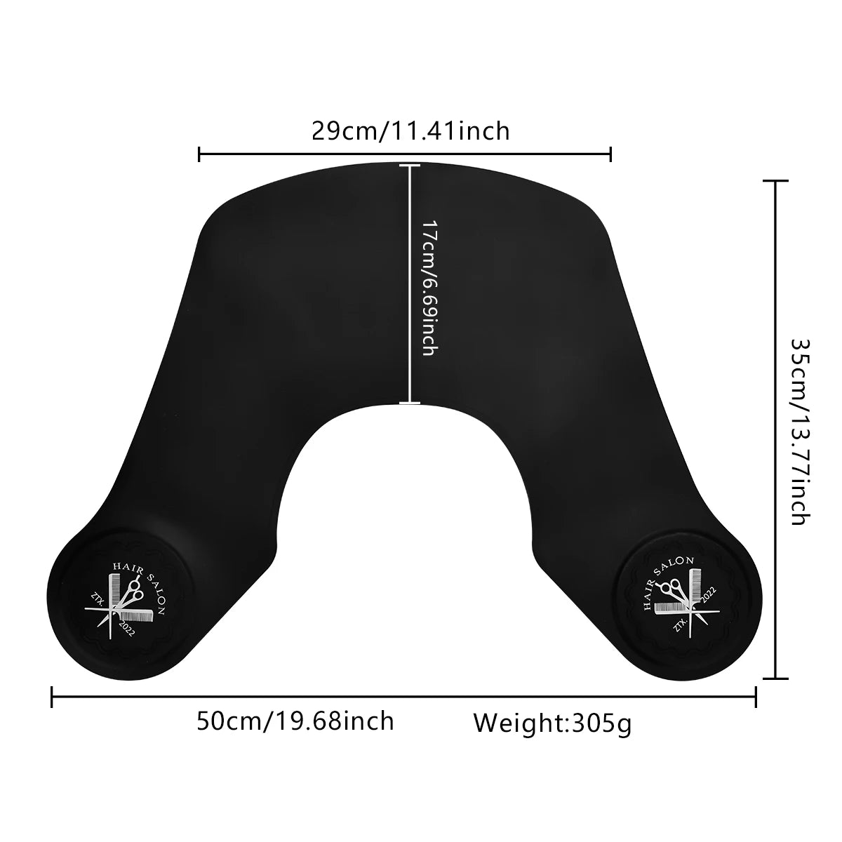 Black Silicone Waterproof Barber Hair Cutting Collar Hair Dyeing Shawls Neck Wrap Guard Haircut Shoulder Pad Scarf Styling Tool Peaceful Pleasures Health and Wellness