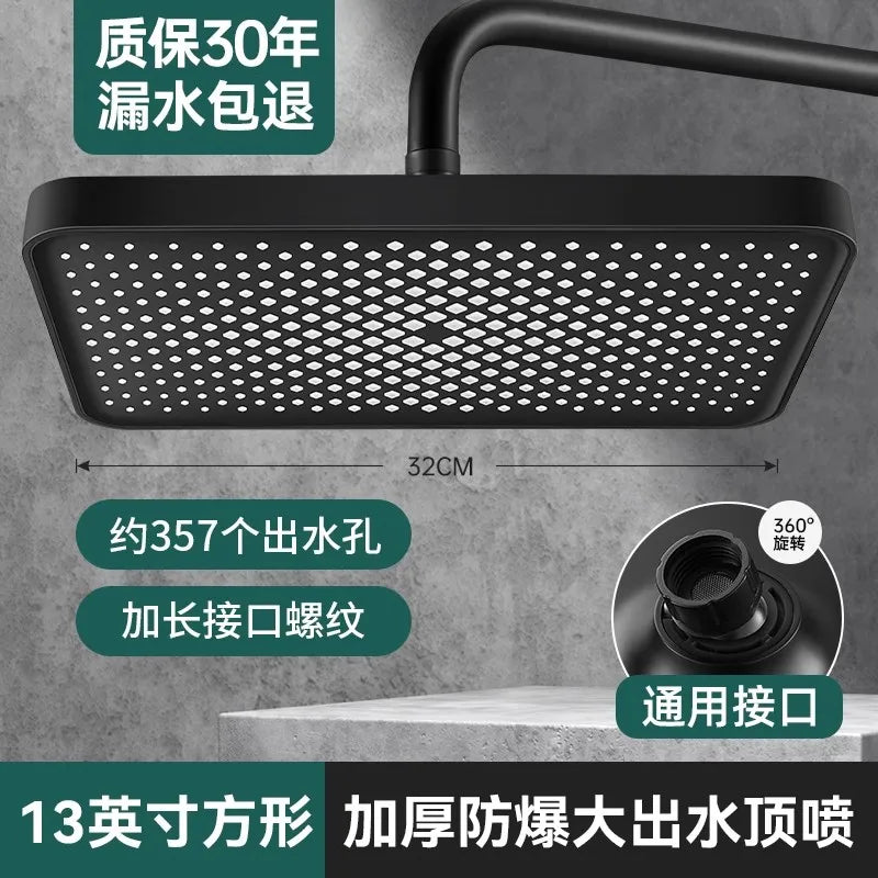 14 Inch Rainfall Shower Head | Ceiling Mounted, Water Saving