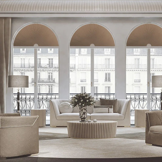 Semi-Circular Honeycomb Blinds Arched Windows Light Filtering Trimmable Shades Custom Fit Half-Round Window Coverings Privacy Peaceful Pleasures Health and Wellness