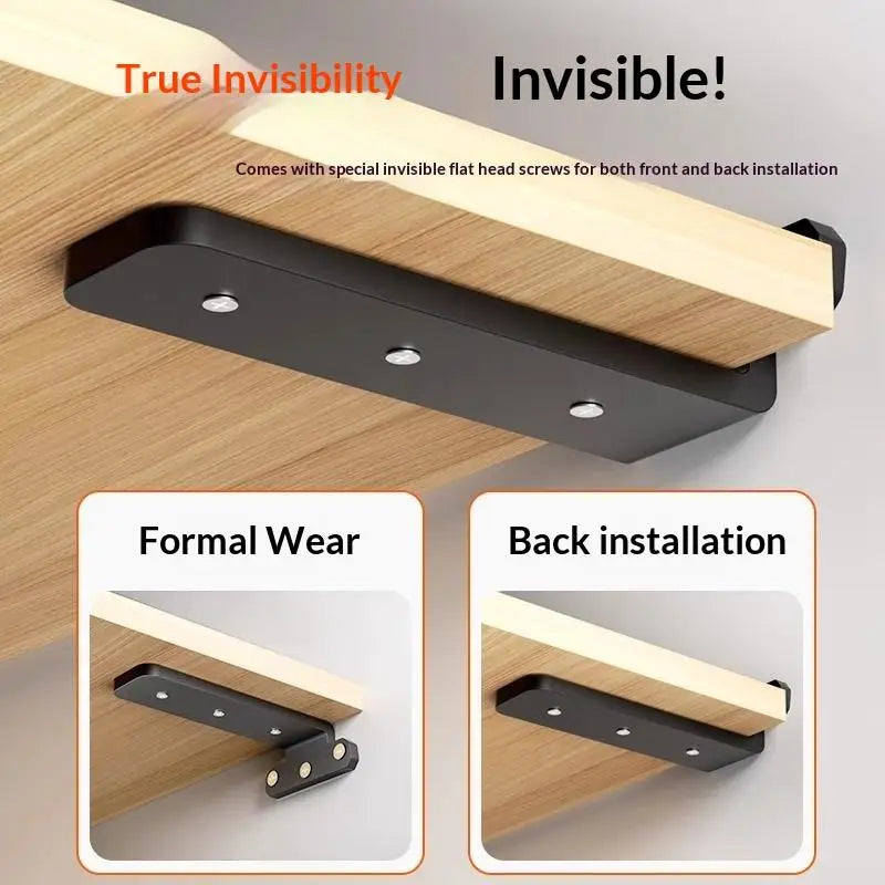New 1Set L-shape Partition Support Brackets Wall Mount Fixed Rack With Screw Heavy Duty Shelf Brackets Industrial Metal Bracket Peaceful Pleasures Health and Wellness