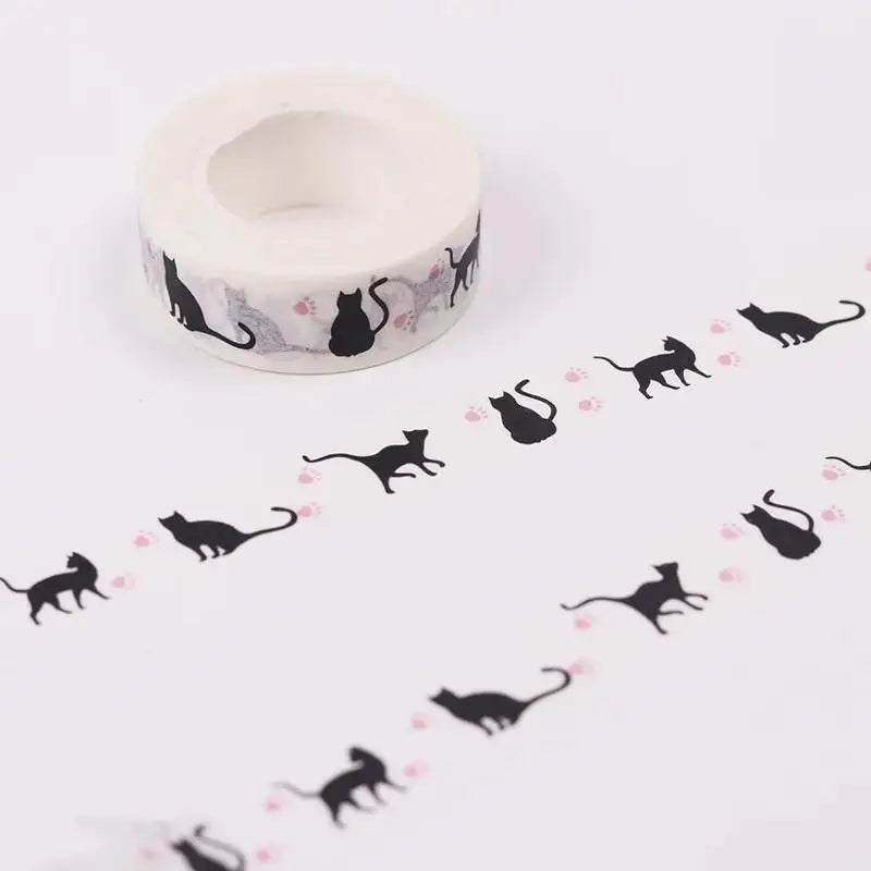 15mmx10M Cute Cat Washi Tape Decorative Adhesive Masking Scrapbooking