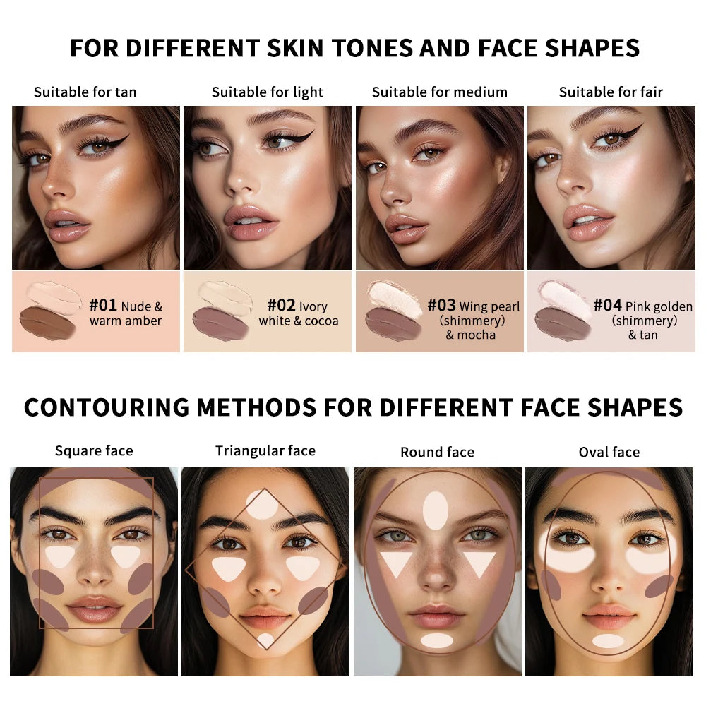 Contouring Stick with Double-headed Concealer Highlighter for Three-dimensional Nose Bridge Shadow V Face High Nose Bridge Peaceful Pleasures Health and Wellness