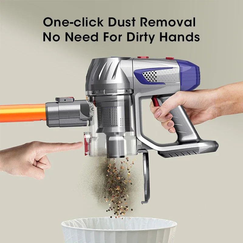Wireless Handheld Vacuum Cleaner 10000Pa Strong Suction Rechargeable with LED Light 2200mAh Battery for Pet Hair Home Cleaning Peaceful Pleasures Health and Wellness