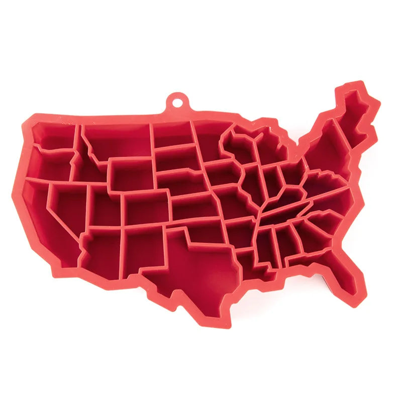 United States map Ice Cube silicone Whiskey Ice maker Ice Cube Mold Creative kitchen bar appliances Peaceful Pleasures Health and Wellness B