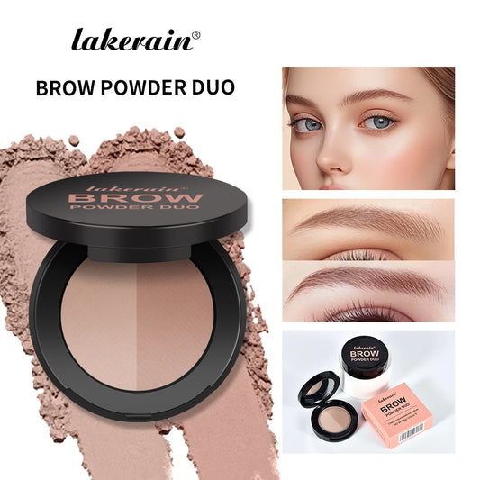 Brow Powder Duo Two-color Eyebrow Powder Design Long-Lasting Natural 3-Dimensional Eyebrow Shape Makeup Fine Powder Cosmetic Peaceful Pleasures Health and Wellness