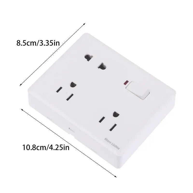 New Multifunctional Eight-Hole 5pin Power Plug Universal Wall 86 Type Two Or Three Plugs Peaceful Pleasures Health and Wellness Onesize 220V