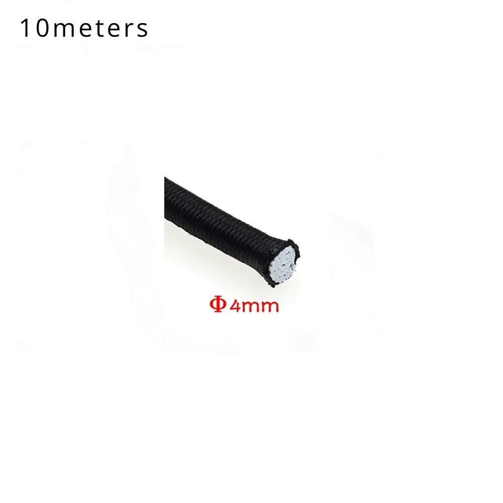 3mm/4mm/5mm/6mm/8mm Elastics Rope Elastic Cord Sewing Elastic Band Apparel Accessories Black Tent High Quality Belt Clothing Sew Peaceful Pleasures Health and Wellness 4mmx10m