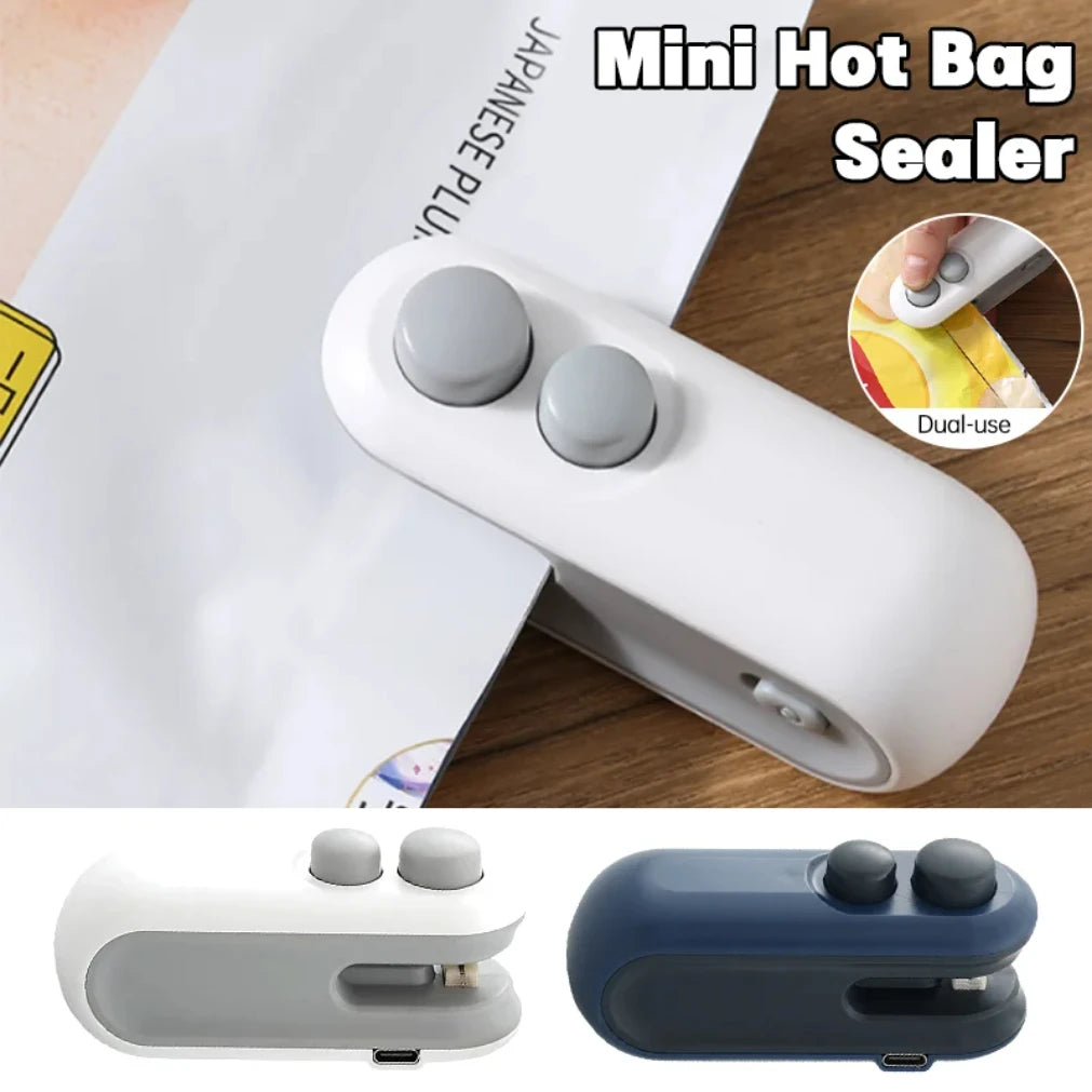2-in-1 Mini Heat Bag Sealer & Cutter | USB-C Rechargeable