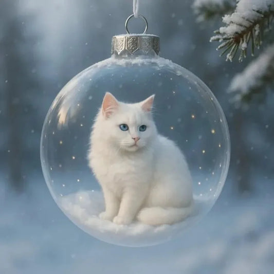 Cat Acrylic Christmas Ball Ornaments – DIY Hanging Baubles Christmas Tree Ornament Oasis Select Style 2