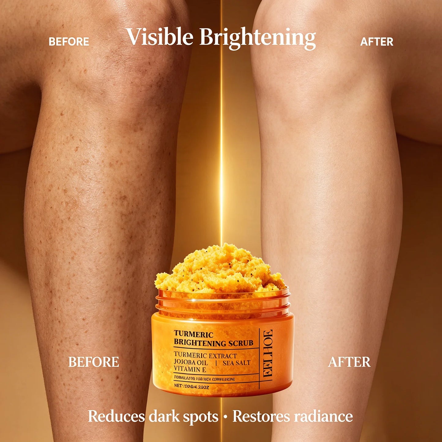 Turmeric Scrub for Dark Spots, Brightening & Exfoliating