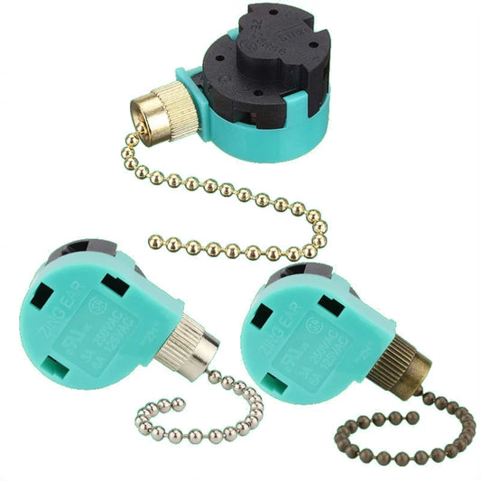 ZE-268S6 Ceiling Fan Pull Chain Switch 3-Speed 4-Wire Replacement Fan Speed Switch Peaceful Pleasures Health and Wellness
