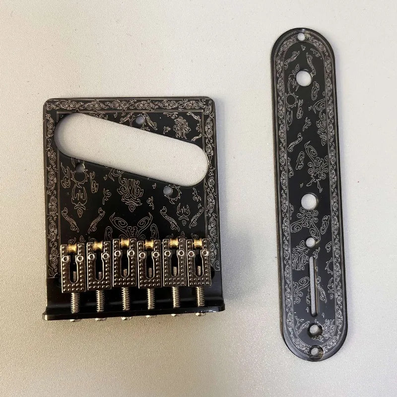 TL Printed Pull String Board Electric Guitar Bridge High-grade Carved