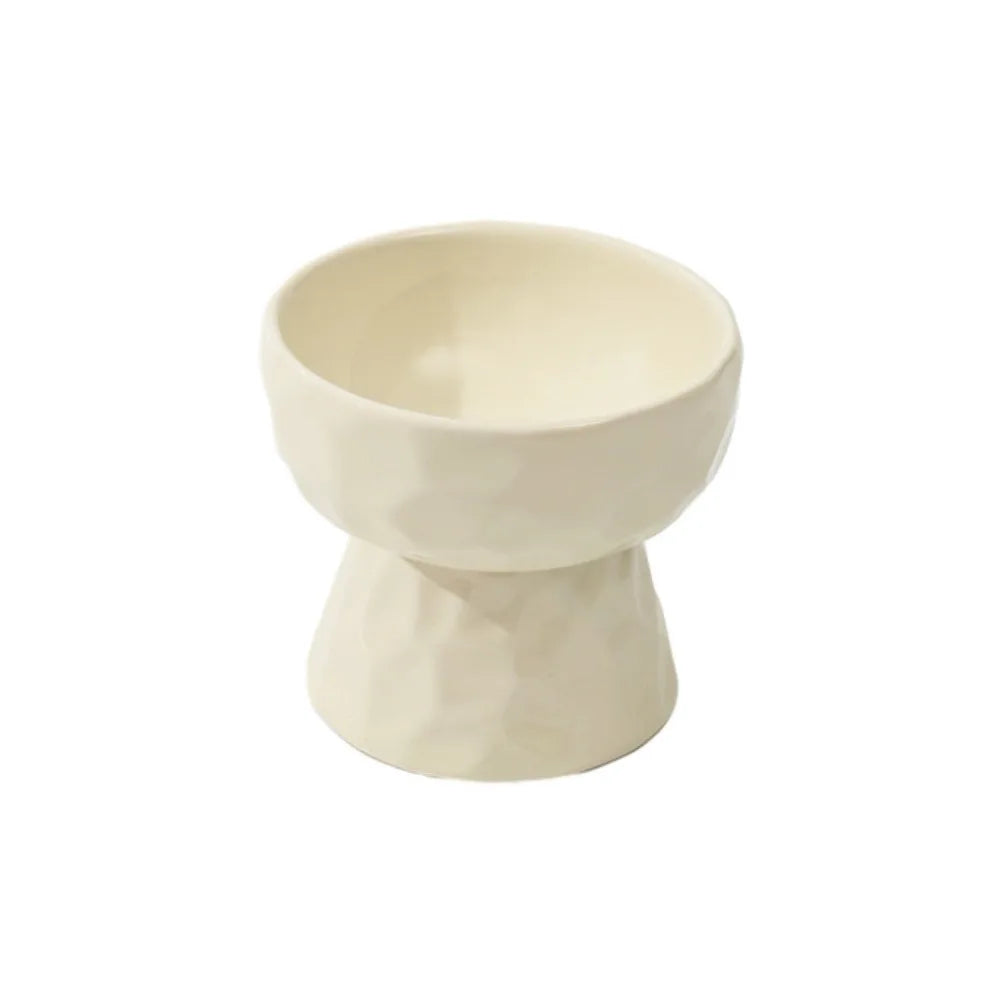 Ceramic Pet Bowl – Non-Slip Slanted & Flat Feeder for Cats & Dogs