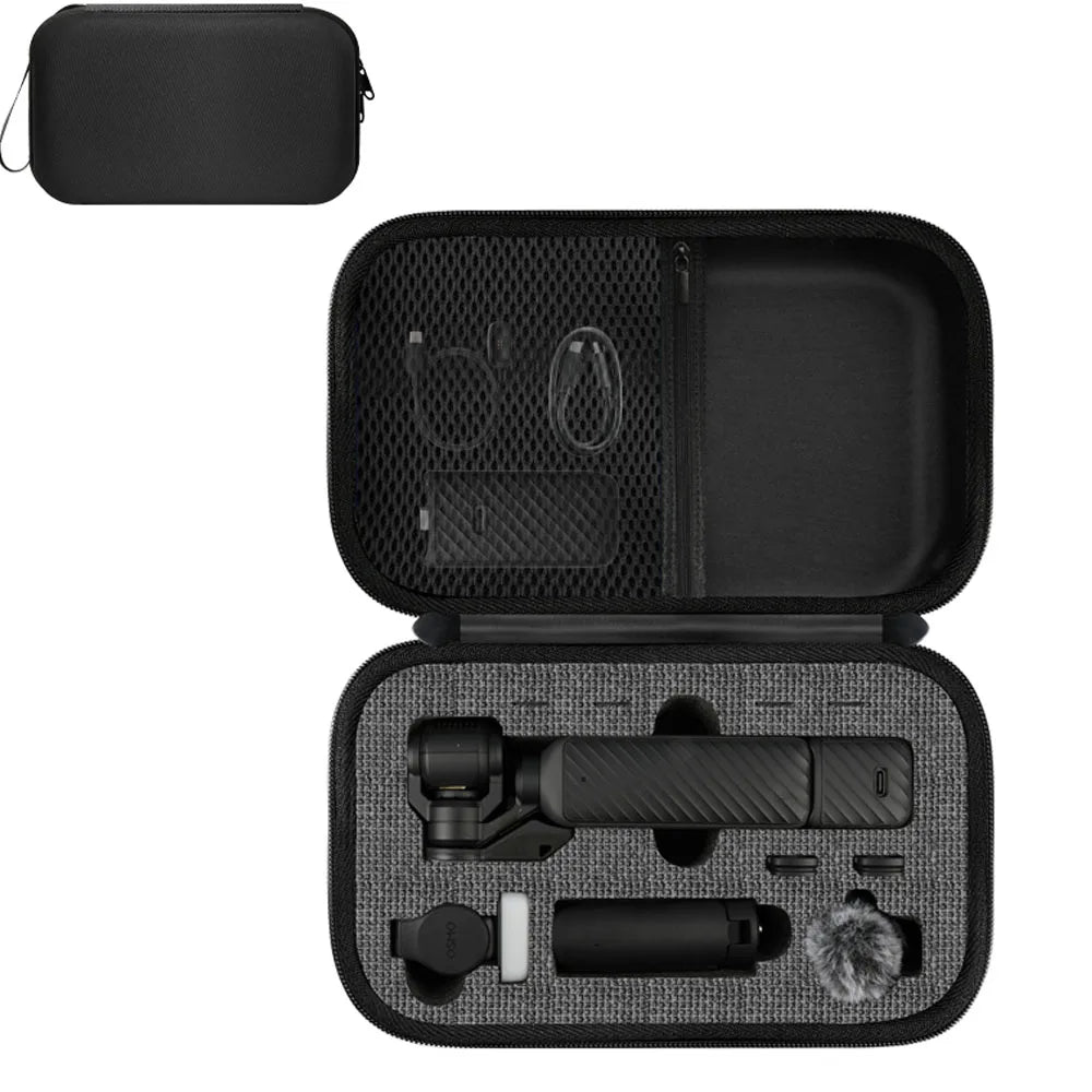 Triple-Layer Armor And High-Density Cushioning For DJI Pocket 4 Carrying Case Protective Shell Waterproof And Shockproof Peaceful Pleasures Health and Wellness black