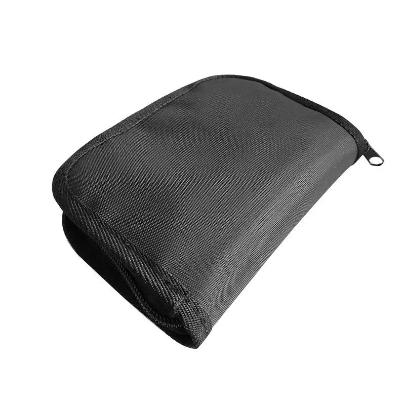 Portable Health Monitor Storage Bag | Black Zipper Organizer