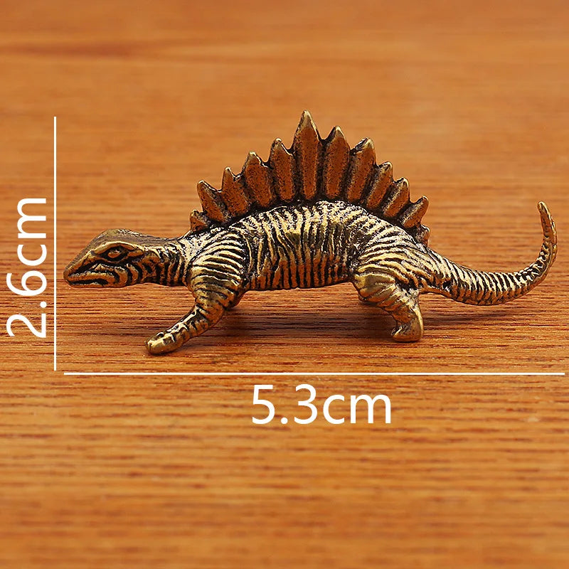 1PCS Solid Brass Jurassic Dinosaur Small Statue Miniatures Copper Dinosaur Ornaments Office Desktop Ornaments Tea Pet Crafts Peaceful Pleasures Health and Wellness type9