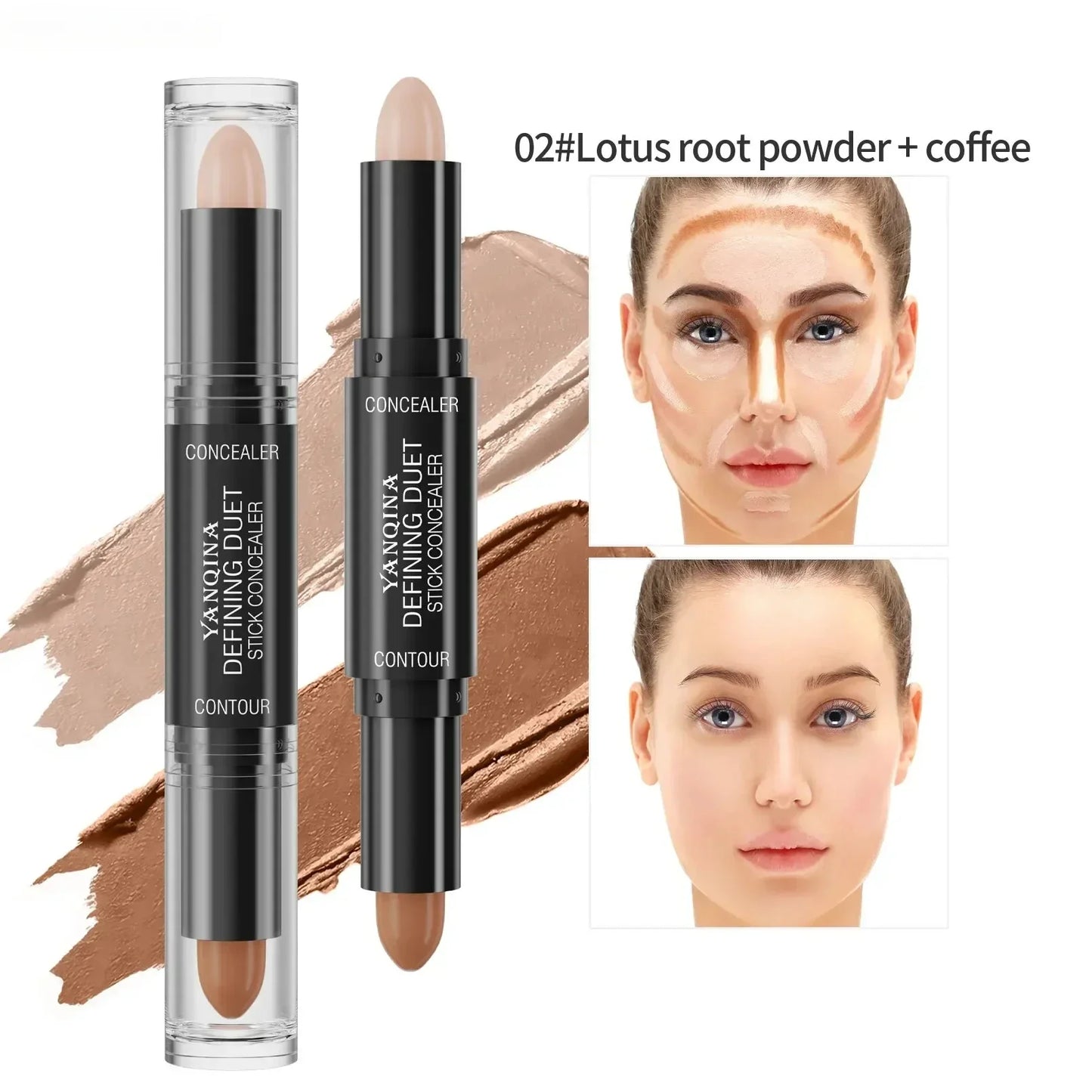BIOAOUA Double-Head Contour & Concealer Stick | Long-Lasting