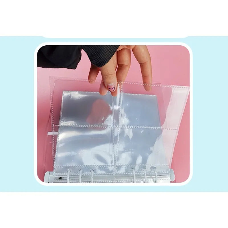 A5 Transparent Photo Album Sleeves 10pcs – 6-Hole Photocard Refill