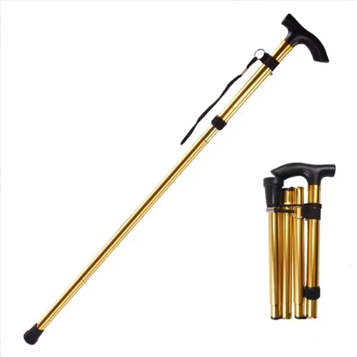 Foldable Aluminum Trekking Pole – Adjustable Hiking Walking Stick