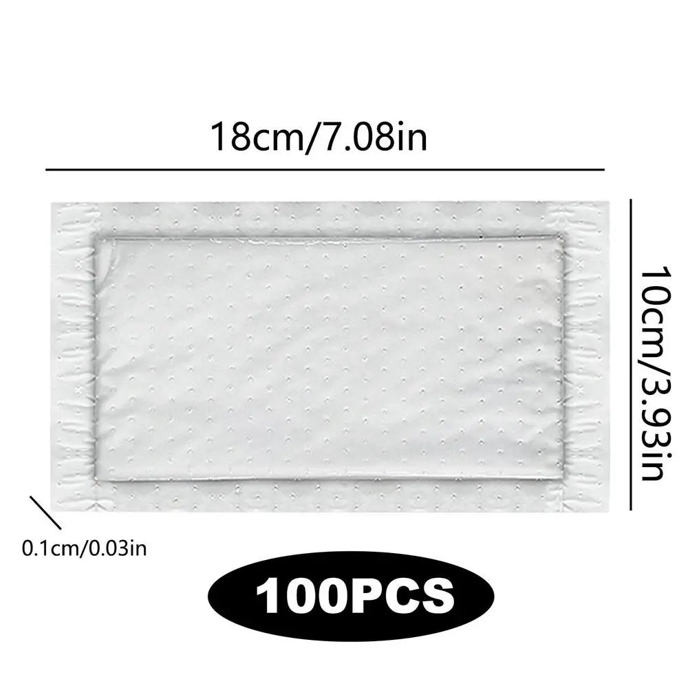 100PCS Food Safe Absorbent Pads, Hygienic Dri-Lock Sheets for Meat, Fish, Produce Packaging in Kitchen, Shop & Refrigerator Peaceful Pleasures Health and Wellness 180x100MM