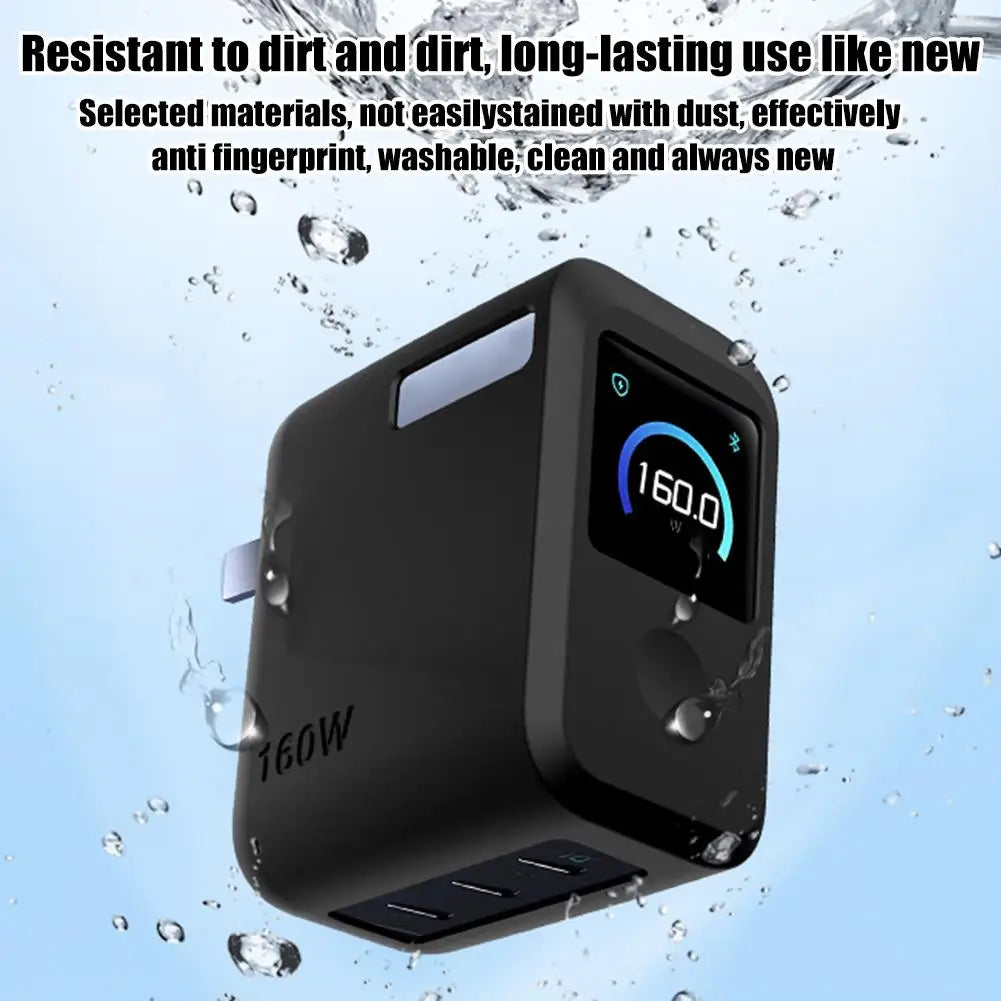 For Anker Prime 160W Charger Silicone Protective Case With Smart Display Screen Scratch-Resistant And Shockproof Protective Case Peaceful Pleasures Health and Wellness