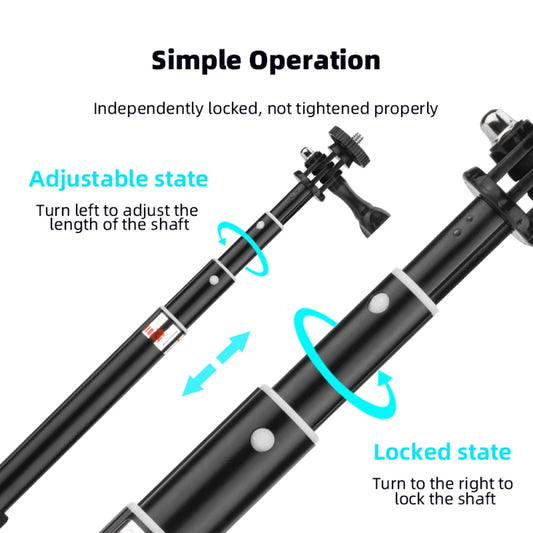 For DJI OSMO POCKET3 Extension Stick Sports Camera Extension Selfie Stick Accessories Peaceful Pleasures Health and Wellness Default Title