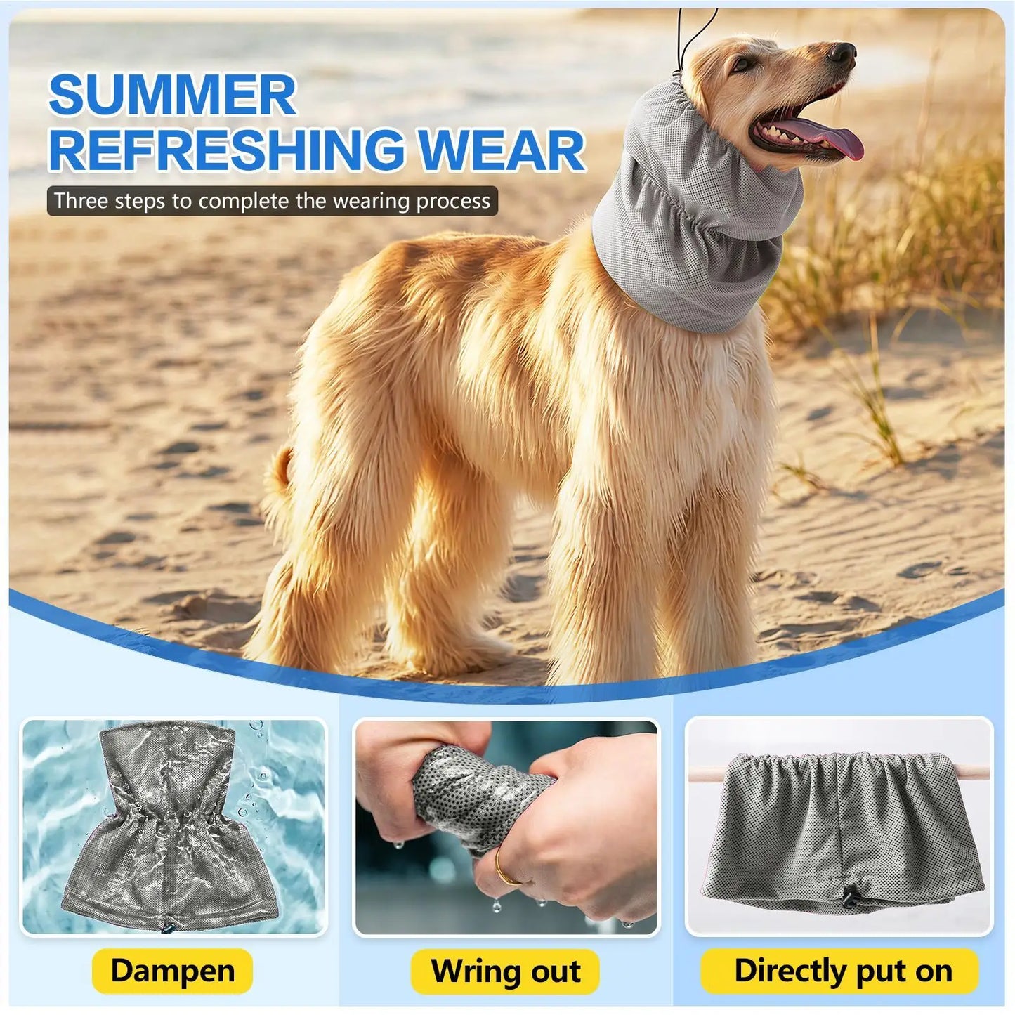Dog Ear Cover Adjustable Elastic Comfortable Headwear Flexible Head Wrap Dog Snood For Pet Puppy Small Medium Large Breed Indoor Peaceful Pleasures Health and Wellness