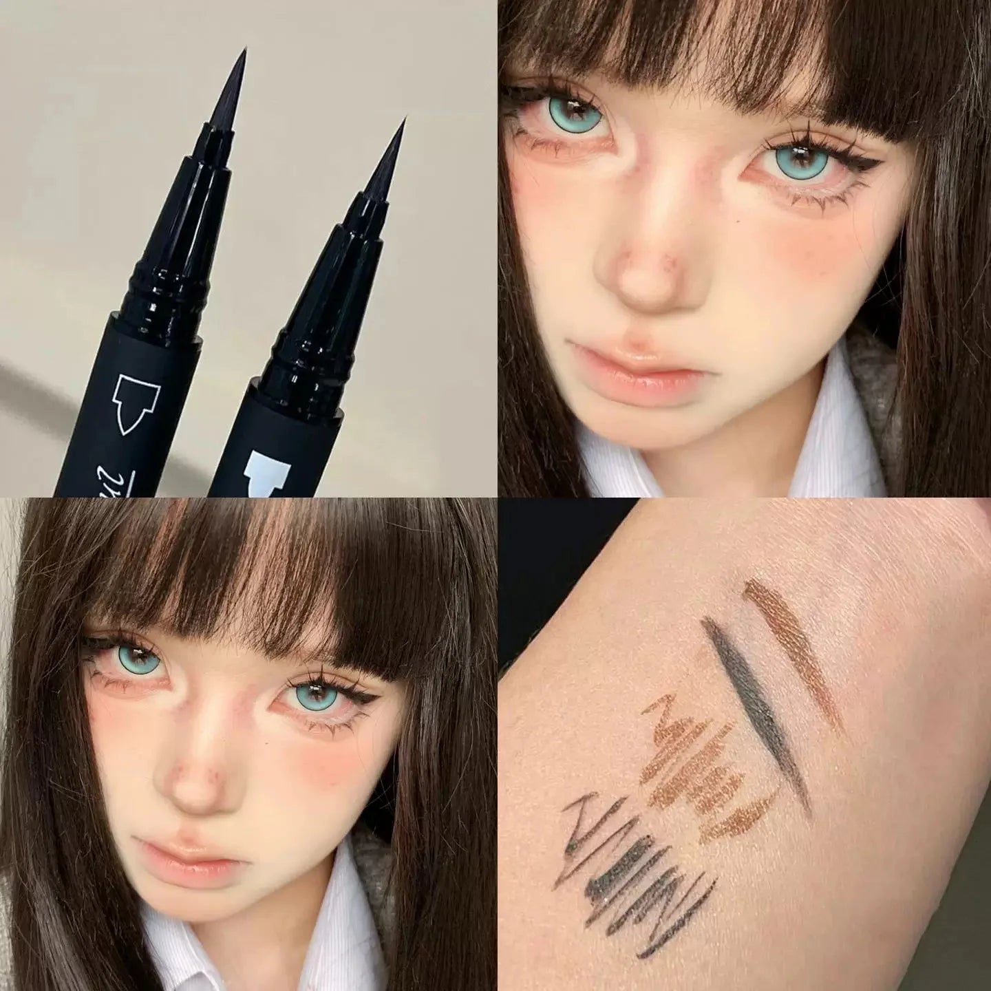 HERORANGE Double-Head Pearlescent Eyeliner Pen | Waterproof
