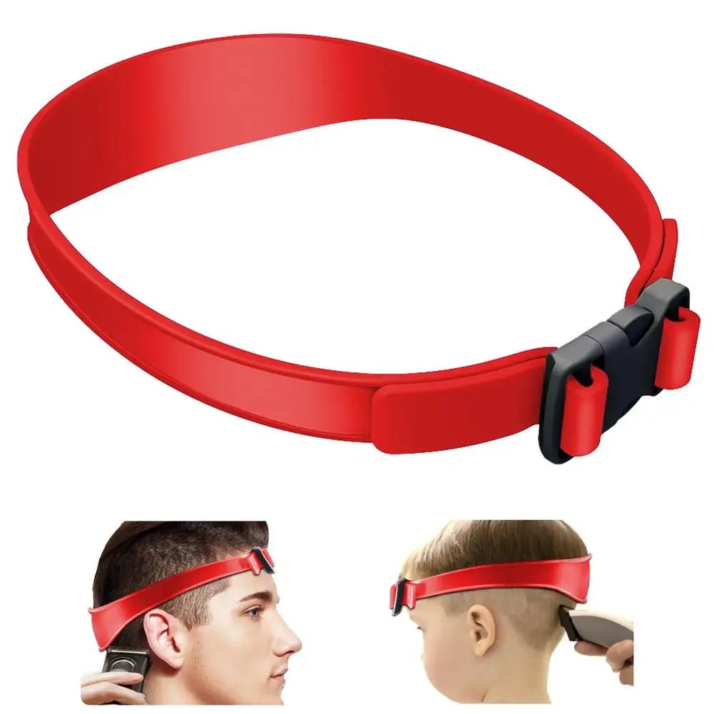 Adjustable Hair Trimming Guide Set Neckline Shaving Template,DIY Self Haircutting System, Shaving Straight Neck Hairline Tool Peaceful Pleasures Health and Wellness red