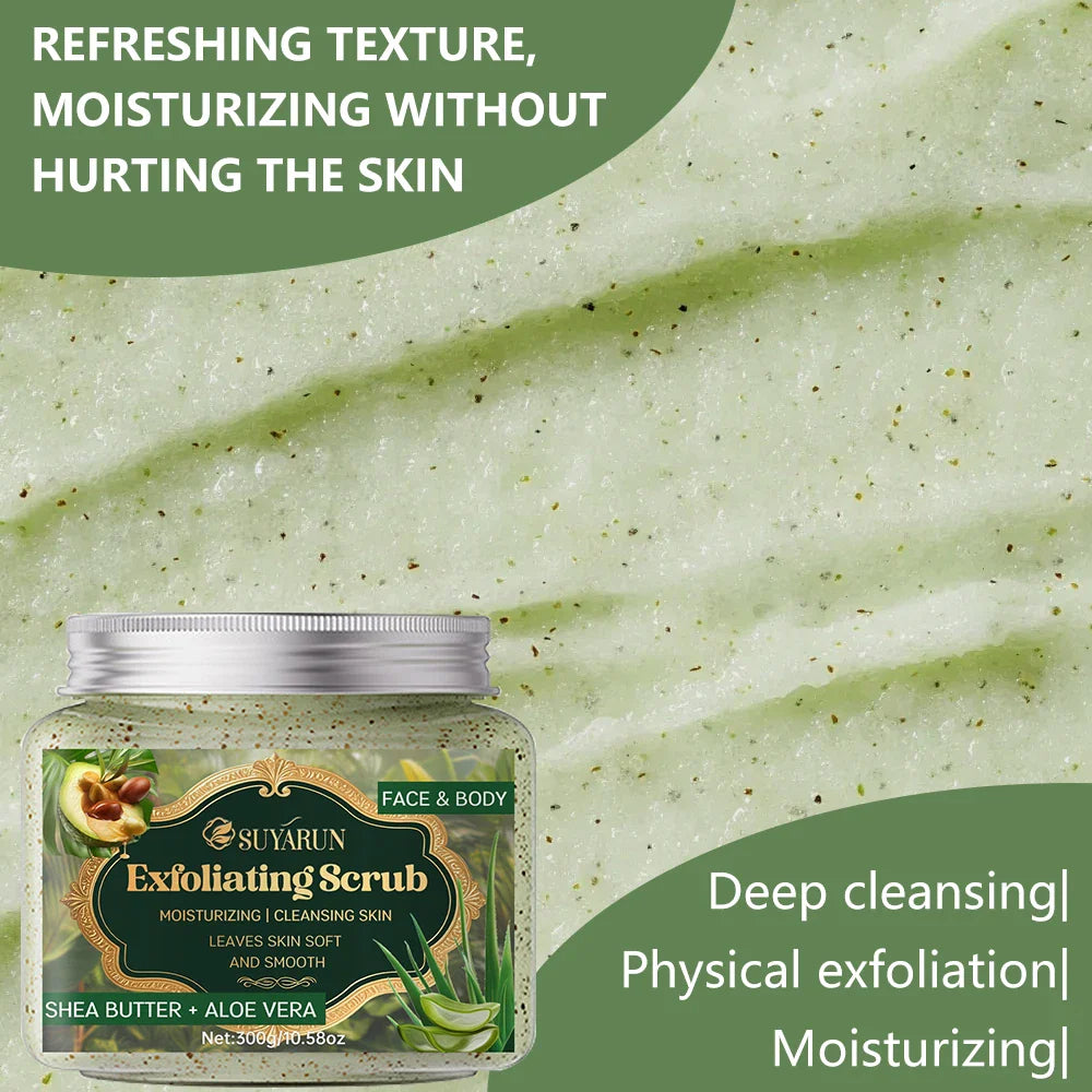 SUYARUN Shea Butter & Aloe Vera Exfoliating Face & Body Scrub