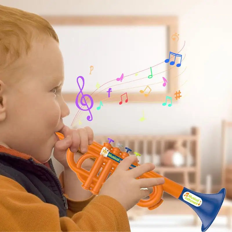 Toddler Trumpet Musical Toys For Kids Novelty Creative Children's Horn Toys For Birthday Events Music Class Graduation Party Peaceful Pleasures Health and Wellness