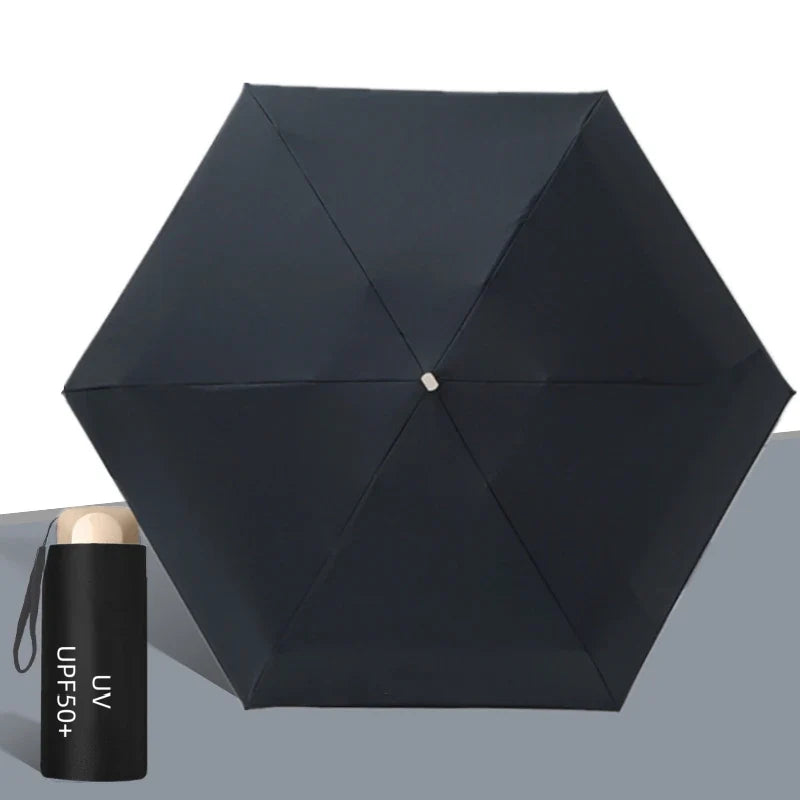 UPF 50+ Mini Pocket Umbrella – UV & Rain Folding Parasol