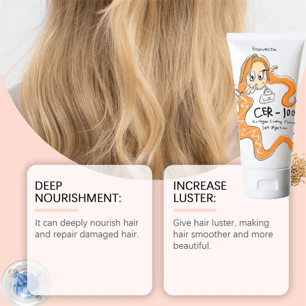 Cer-100 Hair Care - Protein Conditioner Rich in Pig Skin Collagen and Soy Protein Repair Damaged Keratin Hair Conditioner Peaceful Pleasures Health and Wellness