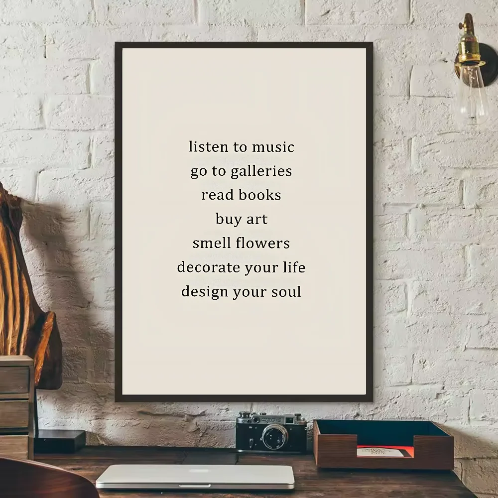 Abstract Bohemian Wall Art Poster | HD Waterproof PVC Decor Wall Art Poster Peaceful Pleasures Health and Wellness z27 15X20cmNoframe